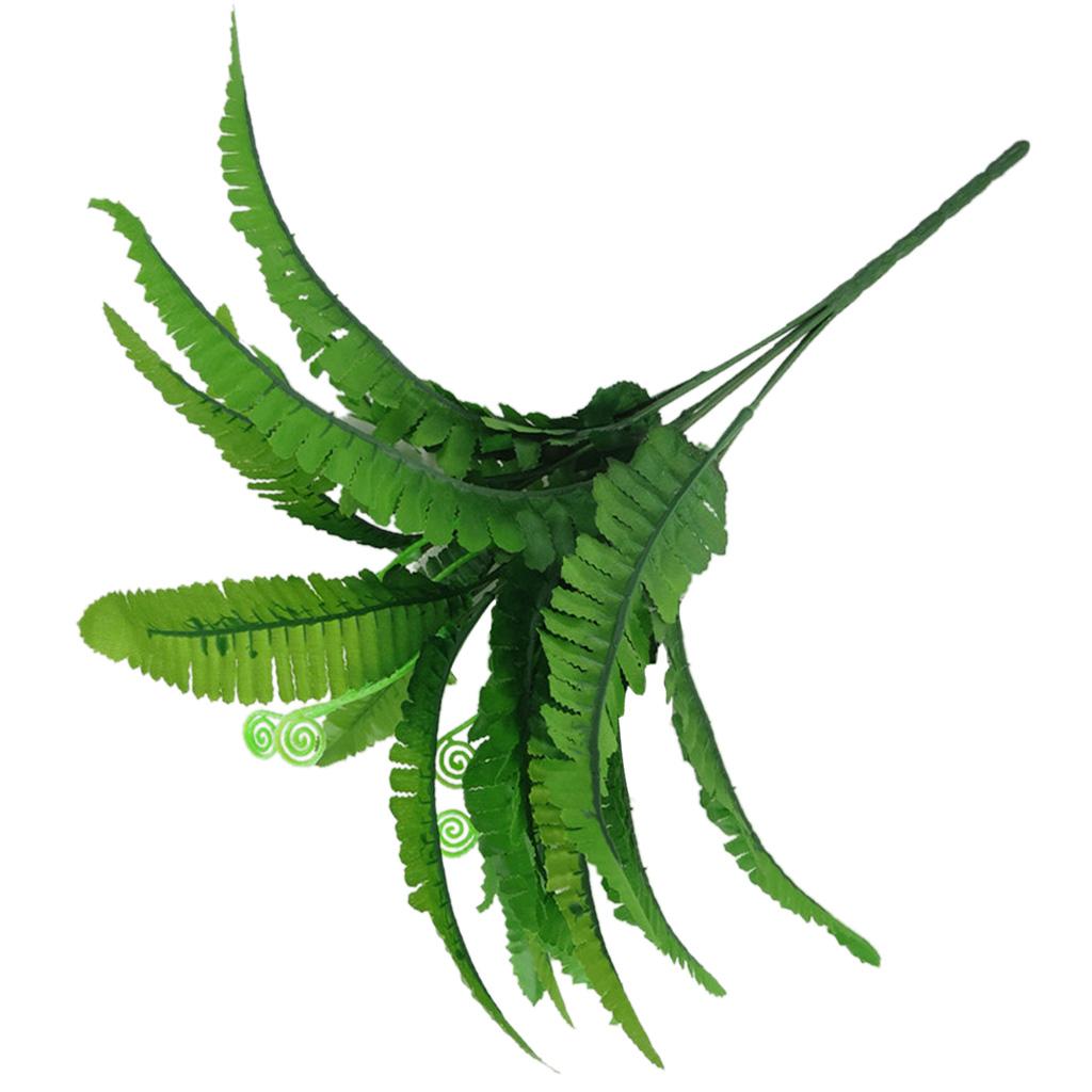 Artificial Green Leaves Branch Fern Vines Leaves Potted Floral Decor b