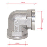 Max Maxb 1/2'' Stainless Steel Female Thread Pipe Fitting Coupling Connector #2