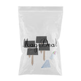 Max Maxb 4Pcs Small MDF Blackboard Chalkboard with Stick Price Tags Message Board