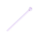 Creative Reusable Glass Tube Drinking Straw With Cleaning Brush Pink