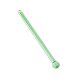 Creative Reusable Glass Tube Drinking Straw With Cleaning Brush Green