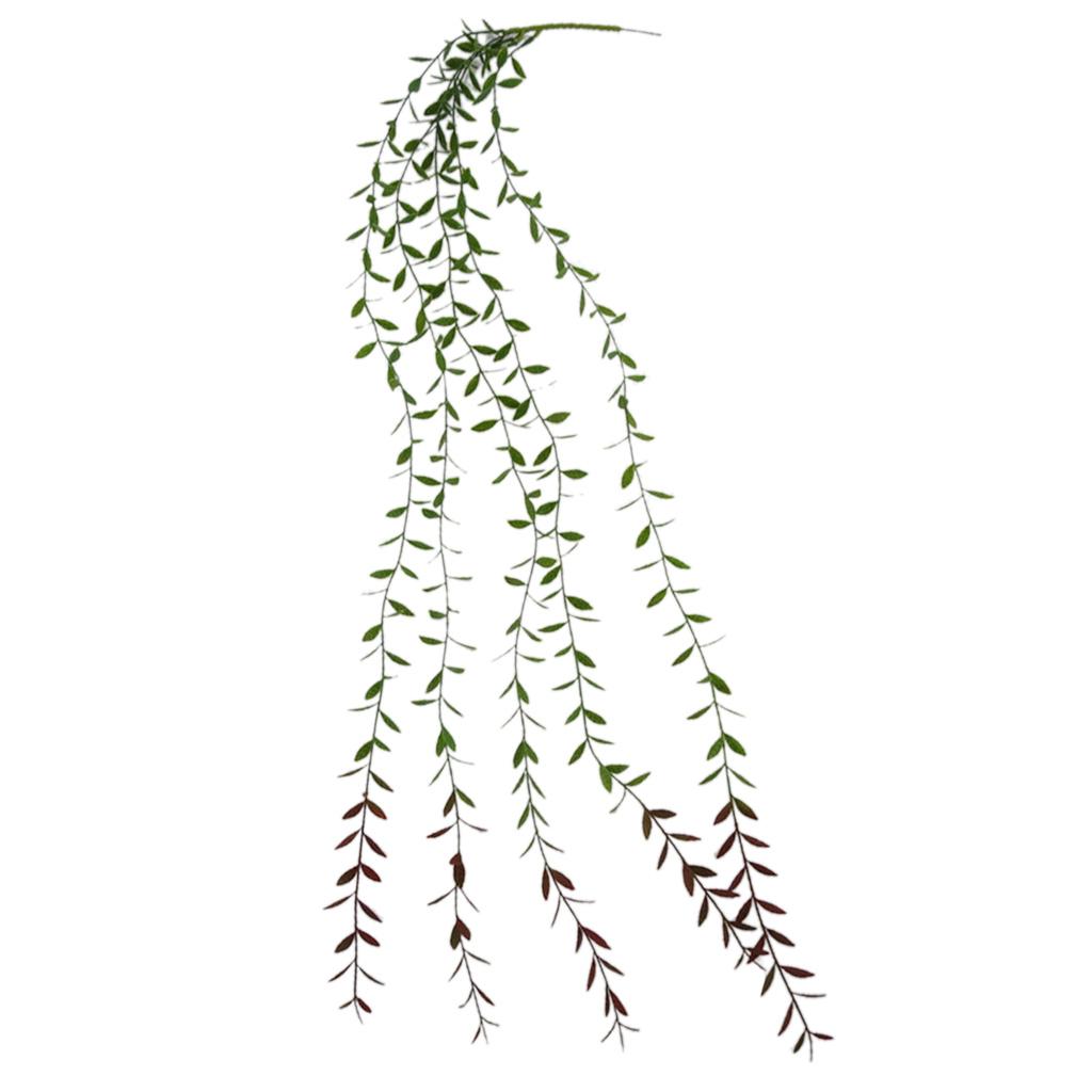 Long Artificial Plants Fake Rattan Vine Home Decoration 105cm Red + Green