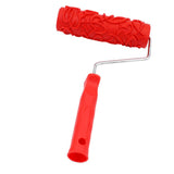 Max 7 inch Embossing Paint Roller Painting Brush With Handle Wall Decor #15