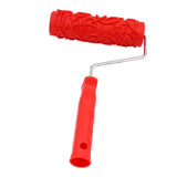 Max 7 inch Embossing Paint Roller Painting Brush With Handle Wall Decor #15