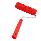 Max 7 inch Embossing Paint Roller Painting Brush With Handle Wall Decor #15