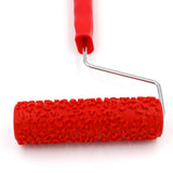Max 7 inch Embossing Paint Roller Painting Brush With Handle Wall Decor #16