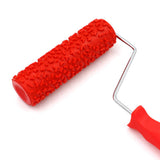 Max 7 inch Embossing Paint Roller Painting Brush With Handle Wall Decor #16
