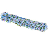 Artificial 72-Head Peach Blossom Silk Flower Bouquet Plant Home Decor Blue