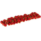 60pcs Artificial Camellia Flowers Branch Wedding Bouquets Decor Red