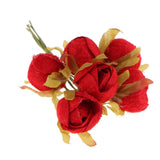 60pcs Artificial Camellia Flowers Branch Wedding Bouquets Decor Red