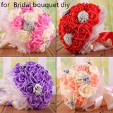 Max Maxb 60pcs Artificial Camellia Flowers Branch Wedding Bouquets Decor Dark Blue