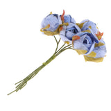 Max Maxb 60pcs Artificial Camellia Flowers Branch Wedding Bouquets Decor Dark Blue