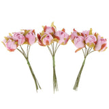 Max Maxb 60pcs Artificial Camellia Flowers Branch Wedding Bouquets Decor Pink