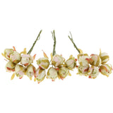 60pcs Artificial Camellia Flowers Branch Wedding Bouquets Decor Green