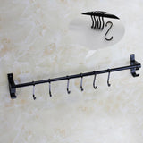 Maxbell Bath Towel Shelf Hanger Kitchen Rail Rack Pot Lid Storage 40cm, with 4 Hooks