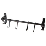 Maxbell Bath Towel Shelf Hanger Kitchen Rail Rack Pot Lid Storage 40cm, with 4 Hooks