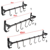 Maxbell Bath Towel Shelf Hanger Kitchen Rail Rack Pot Lid Storage 40cm, with 4 Hooks