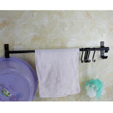 Maxbell Bath Towel Shelf Hanger Kitchen Rail Rack Pot Lid Storage 40cm, with 4 Hooks