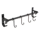 Maxbell Bath Towel Shelf Hanger Kitchen Rail Rack Pot Lid Storage 40cm, with 4 Hooks