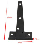 Maxbell 1 Pair Heavy Duty T Hinge Cabinet Shed Door Gate Tee Hinge Black 5inch