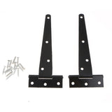 Maxbell 1 Pair Heavy Duty T Hinge Cabinet Shed Door Gate Tee Hinge Black 6inch