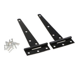 Maxbell 1 Pair Heavy Duty T Hinge Cabinet Shed Door Gate Tee Hinge Black 6inch