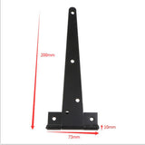 Maxbell 1 Pair Heavy Duty T Hinge Cabinet Shed Door Gate Tee Hinge Black 8inch