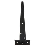 Maxbell 1 Pair Heavy Duty T Hinge Cabinet Shed Door Gate Tee Hinge Black 12inch