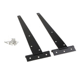 Maxbell 1 Pair Heavy Duty T Hinge Cabinet Shed Door Gate Tee Hinge Black 12inch