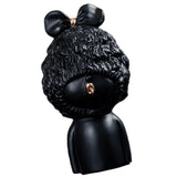 Maxbell Resin Figurine Statue Craftwork Cartoon Curly Girl Dolls Home Decor Black