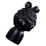 Maxbell Resin Figurine Statue Craftwork Cartoon Curly Girl Dolls Home Decor Black