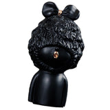 Maxbell Resin Figurine Statue Craftwork Cartoon Curly Girl Dolls Home Decor Black