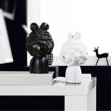 Maxbell Resin Figurine Statue Craftwork Cartoon Curly Girl Dolls Home Decor Black