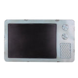 Maxbell Vintage Metal Blackboard Memo Message Board for Bar Pub Decor Light Blue