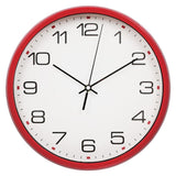 12inch Quite Clock Non Ticking Quartz Wall Clock Home Decor Red