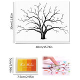 Max Wedding Thumbprint Tree Finger Painting Wedding Guest Book Yellow