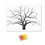 Max Wedding Thumbprint Tree Finger Painting Wedding Guest Book Yellow