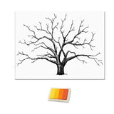 Max Wedding Thumbprint Tree Finger Painting Wedding Guest Book Yellow