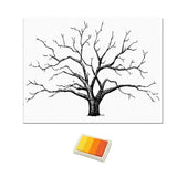 Max Wedding Thumbprint Tree Finger Painting Wedding Guest Book Yellow