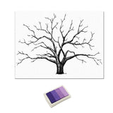 Max Wedding Thumbprint Tree Finger Painting Wedding Guest Book Purple