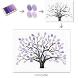 Max Wedding Thumbprint Tree Finger Painting Wedding Guest Book Purple