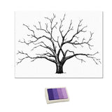 Max Wedding Thumbprint Tree Finger Painting Wedding Guest Book Purple