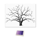 Max Wedding Thumbprint Tree Finger Painting Wedding Guest Book Purple
