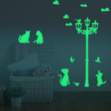 Max Glow In The Dark Stickers Children's Room Ceiling Wall Decor Cat Streetlight