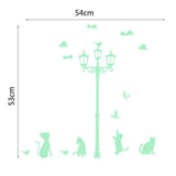 Max Glow In The Dark Stickers Children's Room Ceiling Wall Decor Cat Streetlight