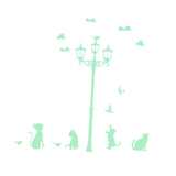 Max Glow In The Dark Stickers Children's Room Ceiling Wall Decor Cat Streetlight