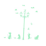 Max Glow In The Dark Stickers Children's Room Ceiling Wall Decor Cat Streetlight
