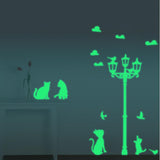 Max Glow In The Dark Stickers Children's Room Ceiling Wall Decor Cat Streetlight