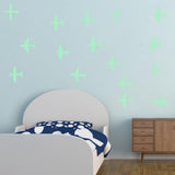 Maxbell Glow In The Dark Stickers Children's Room Ceiling Wall Decor 15x Aircraft