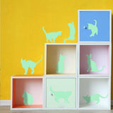 Maxbell Glow In The Dark Stickers Children's Room Ceiling Wall Decor 9x Cat